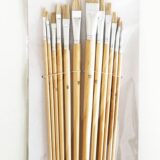 BR017 12PC FLAT BRUSHES