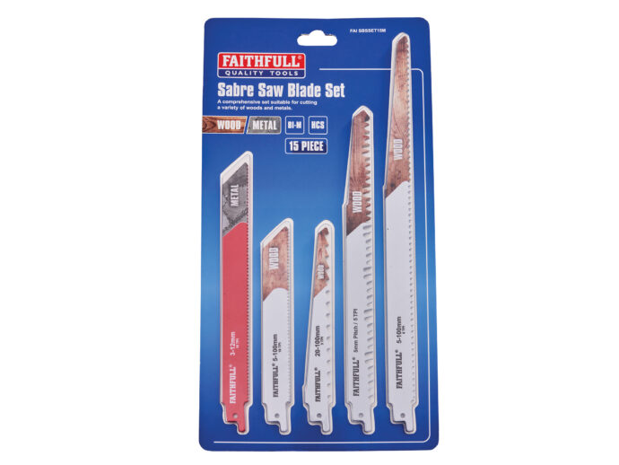 15 Piece Sabre Saw Blade Set