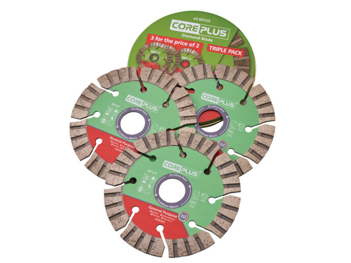 Hybrid 115mm Turbo Diamond Blade Triple Pack